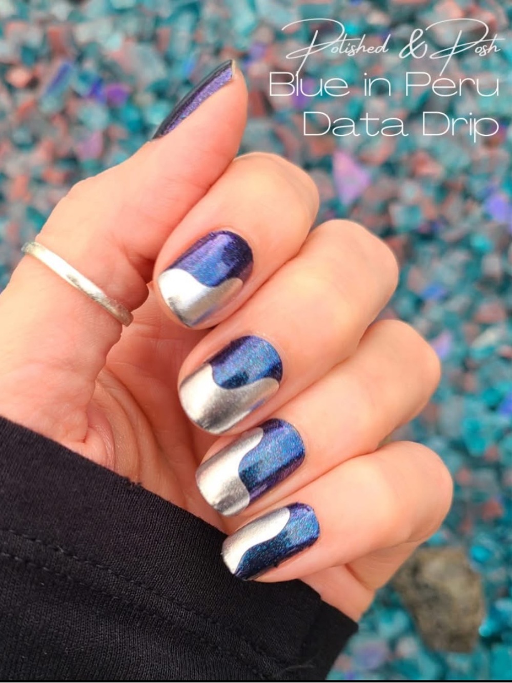 *Exclusive* Color Street: Data Drip | Silver Metallic Molten Party Metal Art